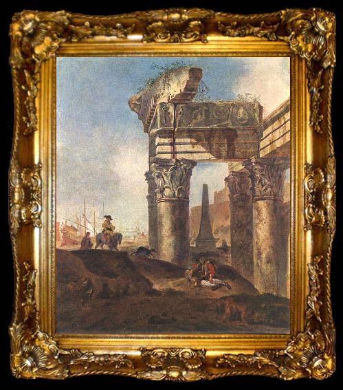 framed  WEENIX, Jan Baptist Ancient Ruins, ta009-2